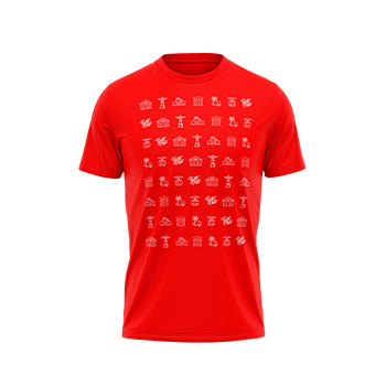 Tshirt Rojo Patrones