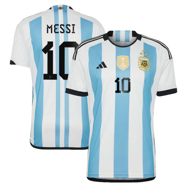 Camiseta Argentina Campeones del Mundo QATAR 2022  - Messi - Home (replica)